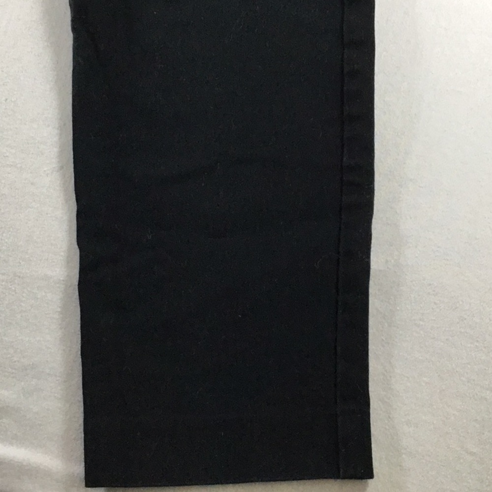 Y2K Black Daily Basic Straight Leg Cropped Capris Stretchy Office chic Size 4 - Picture 6 of 7